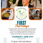 A flyer describing the First Thursday event for June 2026, containing the same information as is on this site.
